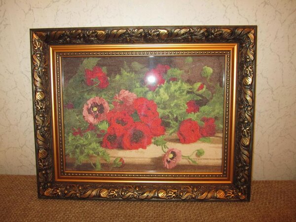 IMG 0030 "Маки на столе" Золотое руно. Вышивается в одну нить на Аиде 18