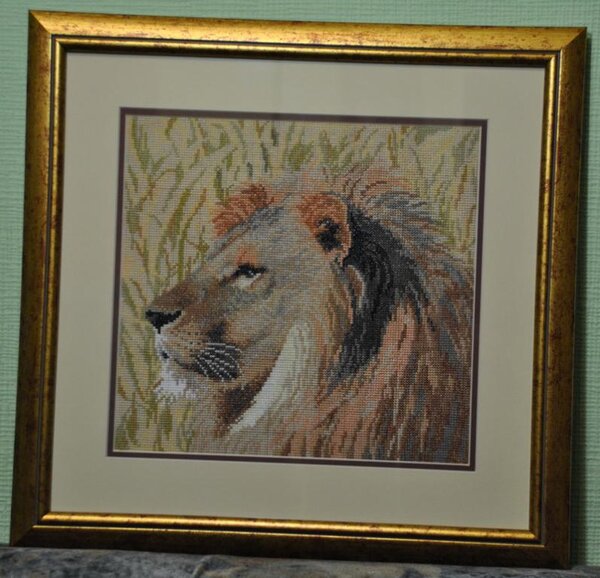 "Лев", схема из журнала "Susanna" №5-2008, подбор нитки Гамма