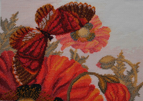 "Лето красное", оригинальный набор Anchor A-083, вышивка с бисером