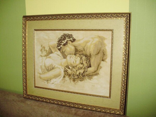 Поцелуй от Вервако. Вышивала по перенабору.