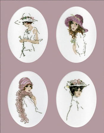 Схема в�ышивки «Дама в шляпе» (№415572) - Вышивка крестом