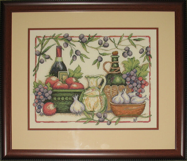 Дим. натюрморт.Вышито по оригинальному набору.