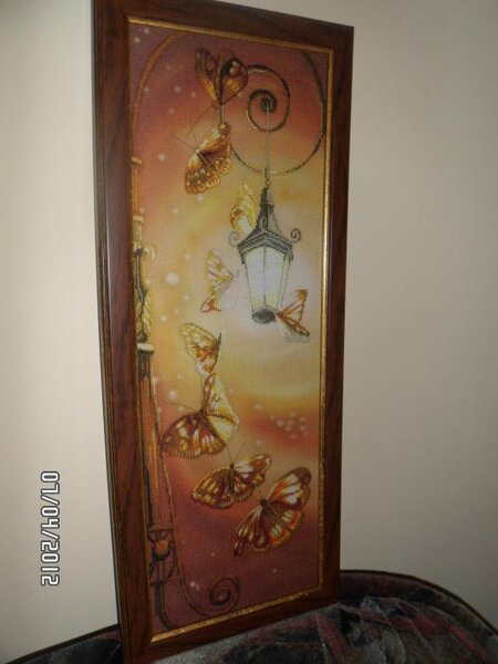 Романтика.Частичная вышивка.