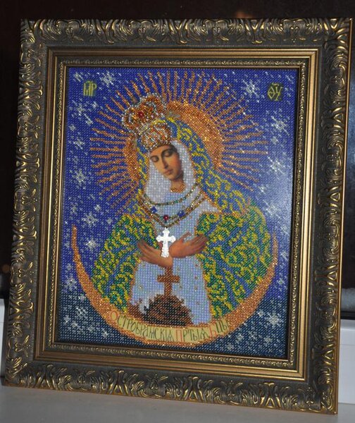 Остробрамская Богородица, Кроше, плетенный крестик заменен серебряным