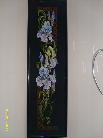 Ирисы (Риолис), крест, шерсть