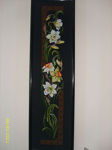 Нарциссы (Риолис), крест, шерсть