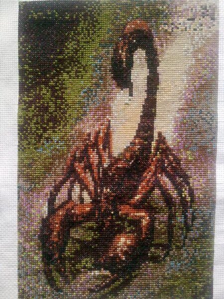 Скорпион - схему делала сама ( первый опыт)