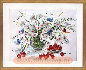 ромашки и черешня от Алисы