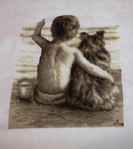 "Мальчик с собакой" Вервако.
Подбор.