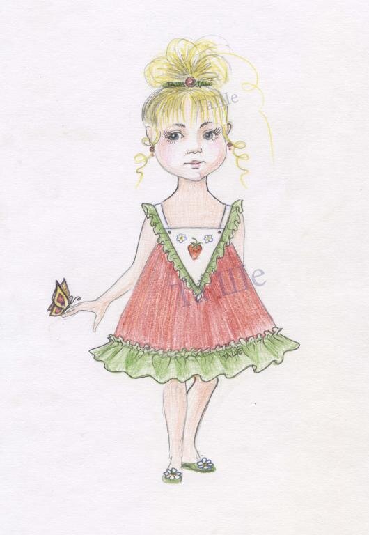 рисунок для конкурса
 девочка Клубничка