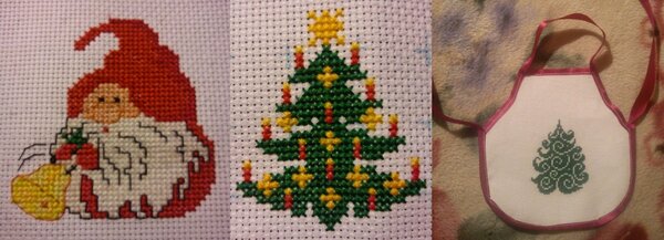 новогодние фартучки
(к сожалению конечный результат только одного, остальные только процесс)