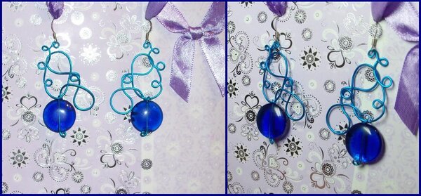 Серьги - первый опыт работы с проволокой