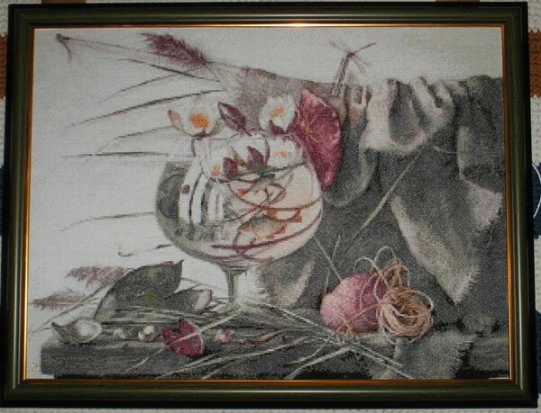 Дизайнер Наташа-Ночка."Караси в бокале"- схема сделана по индивидуальному заказу