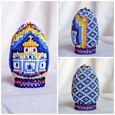 Яйцо пасхальное, бисер