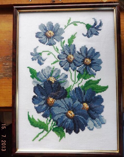 синие цветы