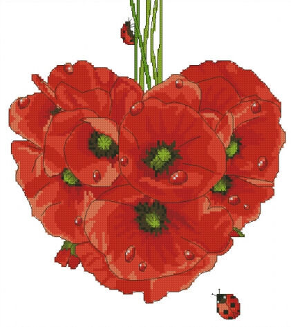 Poppy heart