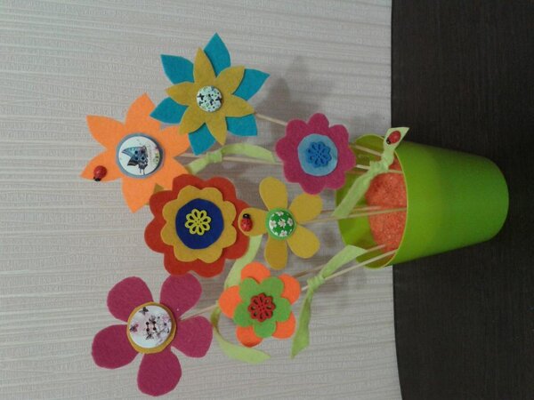 Цветы из фетра