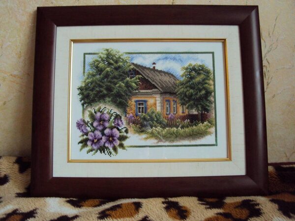 "Лето в деревне" от Панны
Размер 20х25см, 35 цветов