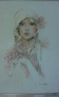 Незнакомка.
Это моя самая первая работа, закончив которую, я поняла, что навсегда заболела вышивкой.