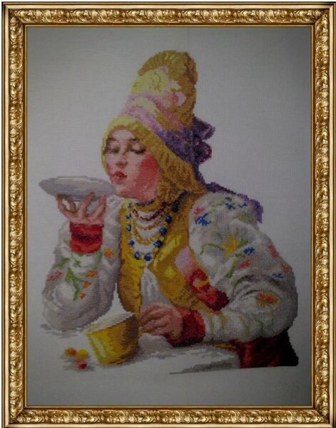 Боярышня за чаем