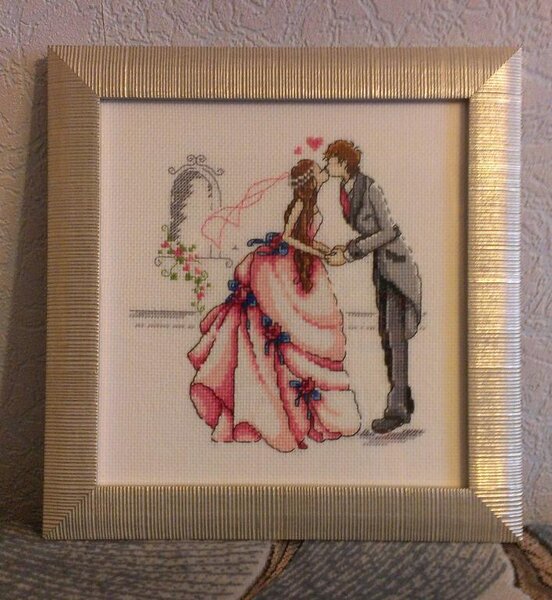 Свадьба. Подарена подруге на венчание. Вышивка увезена в Кёльн (Германия).