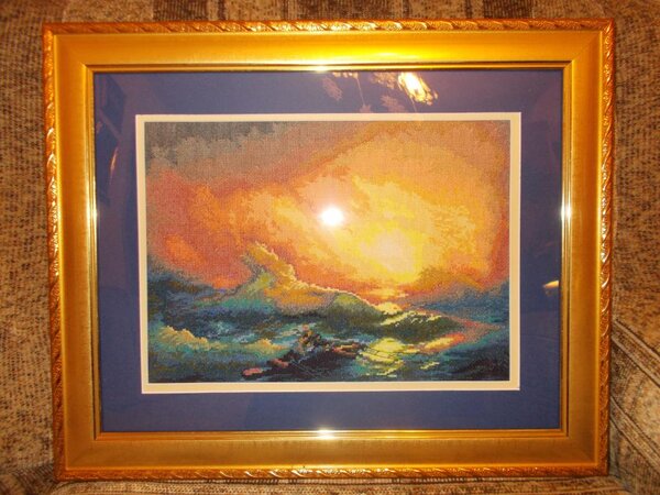 По картине Айвазовского "Девятый вал"