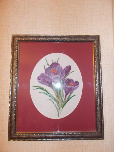 Крокусы.Теа Гувернер.Вышивка крестом