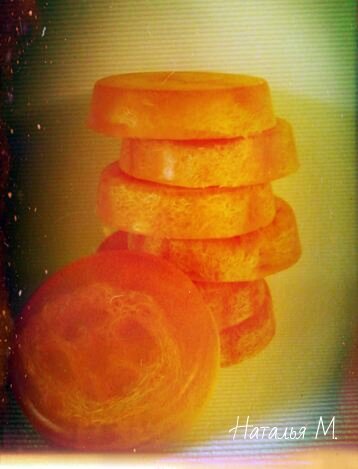 апельсиновое мыло с люфой
