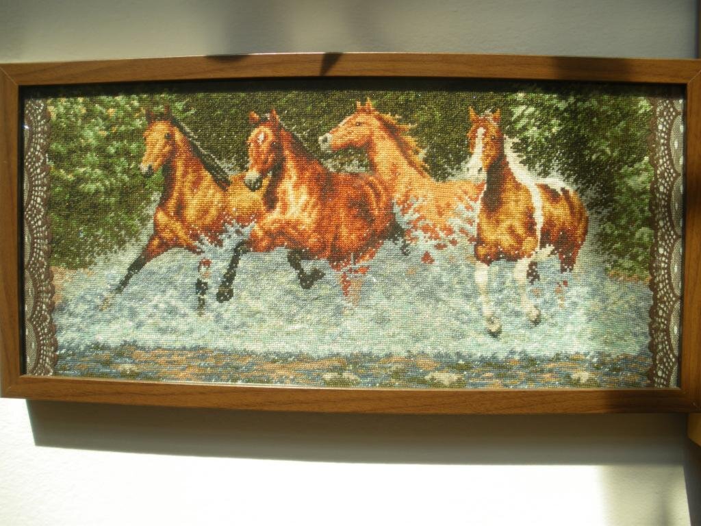 Dimensions, "Galloping Horses" 46х25 см