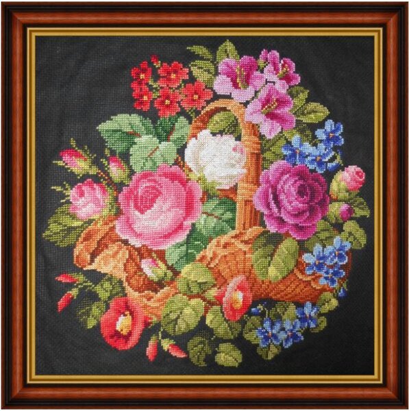 Ретро корзиночка с цветами