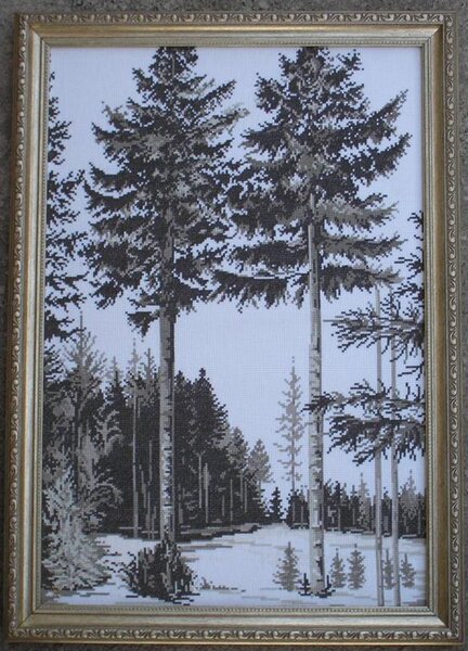 "Зима,сосны" набор Permin of Copenhagen