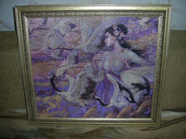 девушка и журавли