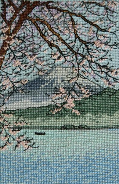 моя маленькая Япония.
maia 5678000-05013 Fuji from Kishou Nishiizu, перенабор в нитках Гамма, канва А16, 13Х18,5см