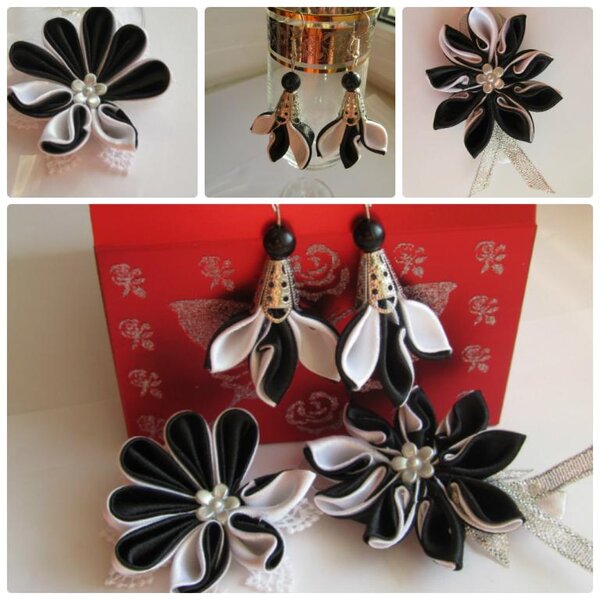 серьги, брошь и заколка