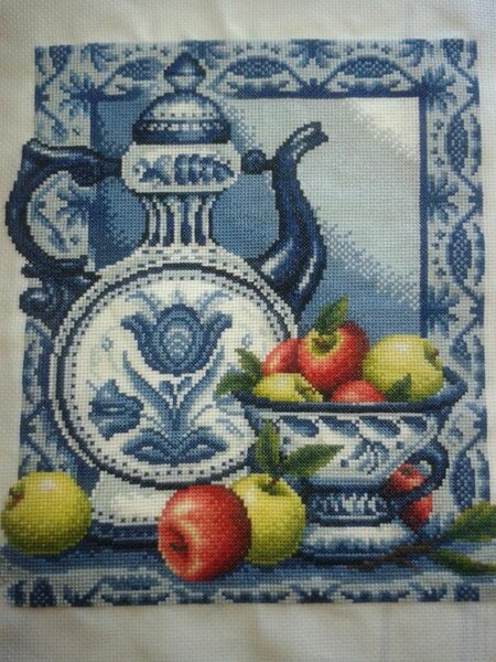 Panna "Наливные яблочки" размер 29x31.5 (25 цветов) Моя 16-ая работа