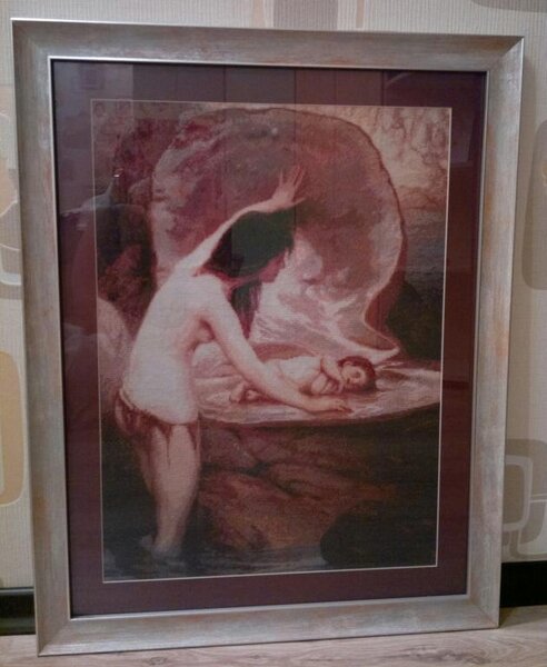 Нимфа, КК, 40 цветов, вышивала 9 месяцев. Самая масштабная моя работа.