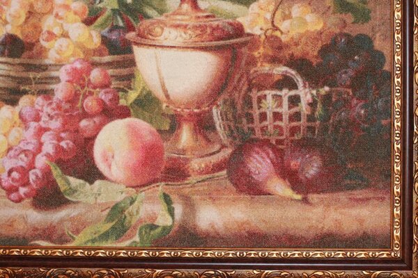 Фрагмент
1481 .  Still Life with Fruit and a Cockatoo Josef Schuster 
Stitch count (w x h): 600 x 504
- Total colors: 200
- Solid colors: 74
- Blended colors: 126
- Level: 6		Finished size
Fabr