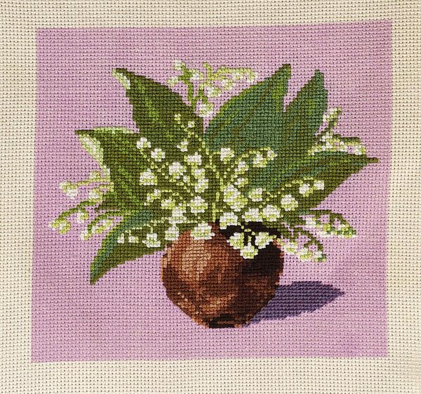 БУКЕТИК ЛАНДЫШЕЙ -канва с нанесенным рисунком