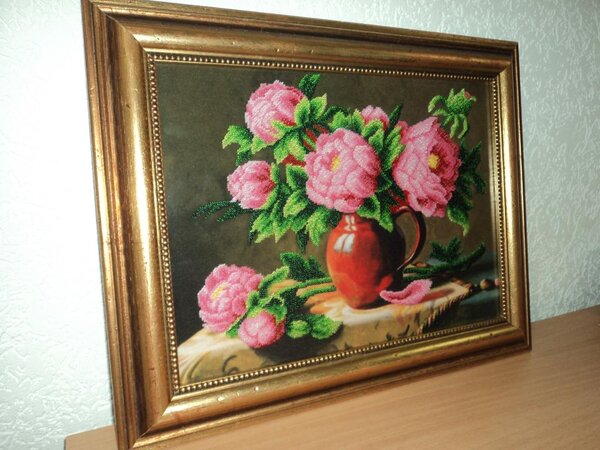 *Розовые пионы*
Магия Канвы