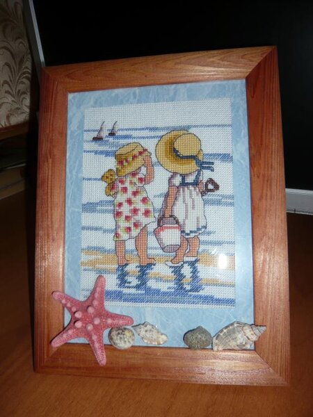 Дети у моря.  Схема взята из журнала .