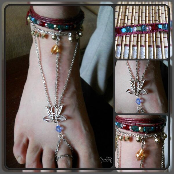 Браслет на ногу в индийском стиле