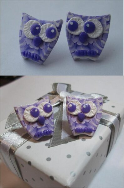 Серьги- гвоздики СОВЫ