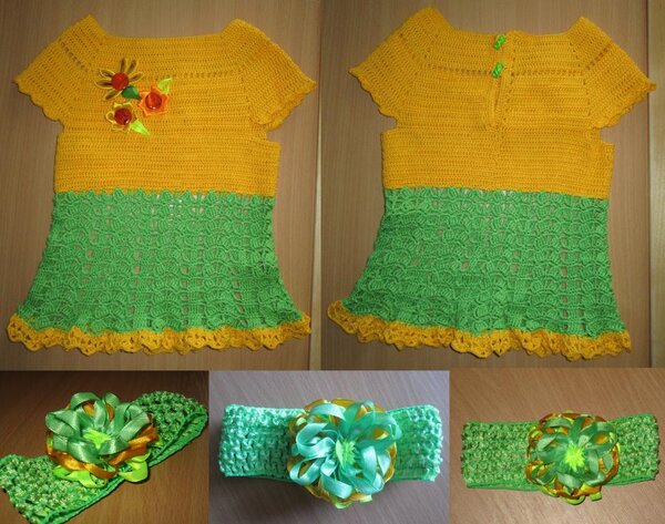 Туничка и повязка для младшей дочери