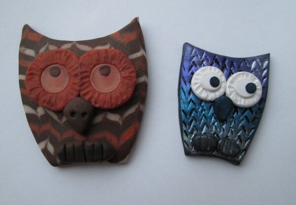 Совы. Не очень удачны. Сделаны для конкурса, но вдохновения не было