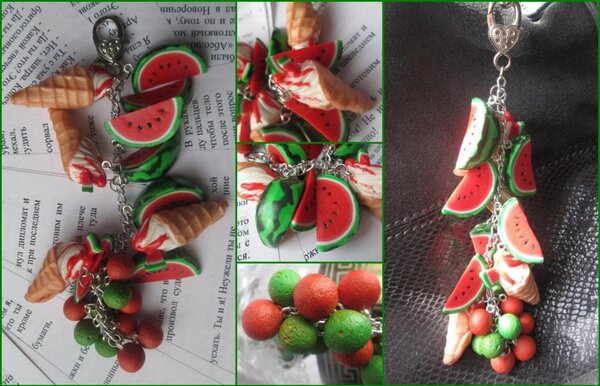 Подвеска на сумку АРБУЗНАЯ ПРОХЛАДА.