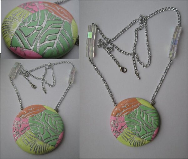 Кулон МОЗАИКА. Считаю тоже неудачным. Ошиблась с цветом.