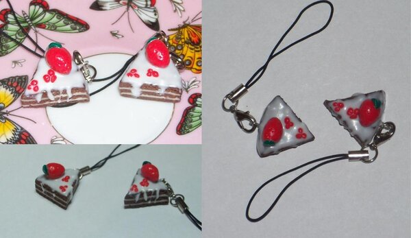 брелки КЛУБНИЧНЫЙ ТОРТ