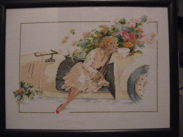 Вышитая копия акварели известного художника Вилема Хаенрайтса