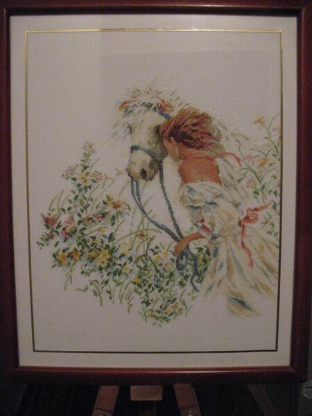 Вышитая копия акварели известного художника Вилема Хаенрайтса