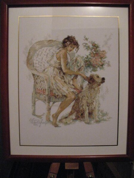 Вышитая копия акварели известного художника Вилема Хаенрайтса